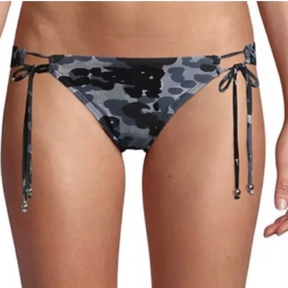 Robin Piccone Eden side tie grey multi Bikini Bottom NWT